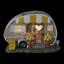 Exhart Solar Hand Painted Lemonade Camping Trailer Statue, 9.5 by 6 Inches