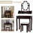 Makeup Dressing Table with Touch Switch Lighted Mirror and Cushioned Stool-1509768130