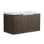 Armoire de salle de bain 36 po avec lavabo en résine, portes à fermeture en douceur et fixation flottante pour les salles de bain modernes