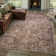 Watte Vintage Floral Border Washable Area Rug with Non-Slip Backing for Living Room & Bedroom