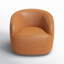 Fauteuil pivotant en cuir pleine fleur l 31 pouces Alma
