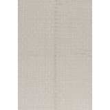 Wool Geometric Area Rug in Silver