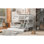 Lit simple superposé au-dessus d'un lit double blanc avec construction sécuritaire et lit gigogne - Mobilier de chambre à coucher confortable et peu encombrant