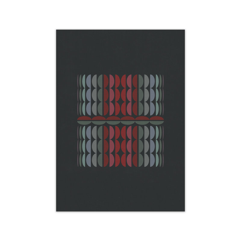 Abstract Shapes On Grey Original - Print, 84cm H x 59cm W x 1cm D, No Frame