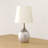 Tenya 2-Piece Urn Table Lamp Set with White Empire Shades, Silver-16760897