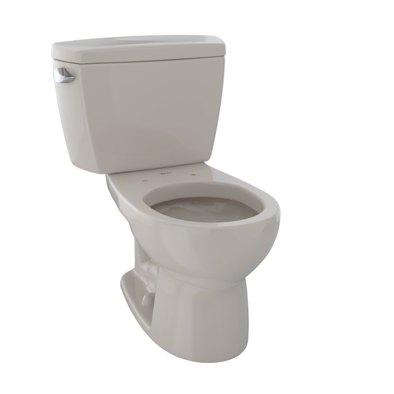 Drake® 1.6 GPF Round Two-Piece toilet (Seat Not Included), Bone