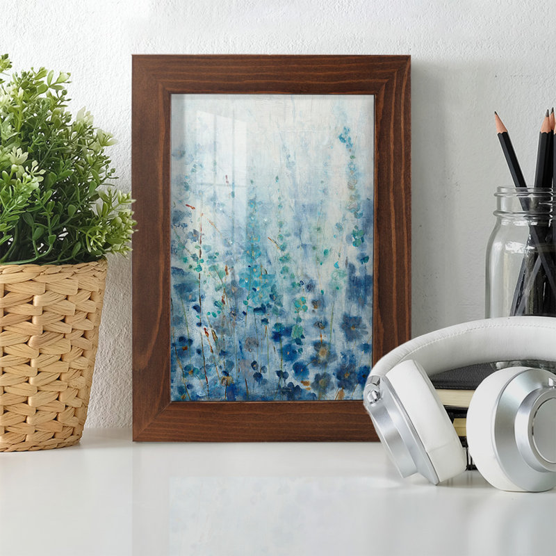 Misty Blooms I, reproduction d'art encadrée, Châtaigne, H 8 po x l 6 po x P 1 po