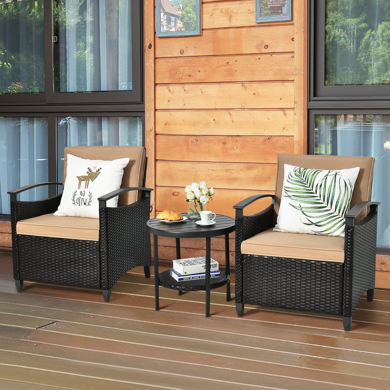 2 - Person Patio Conversation Set with Cushions