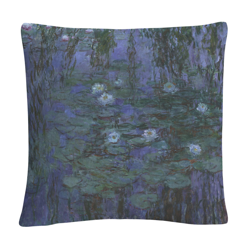 Claude Monet Water Lilies Floral Throw Pillow