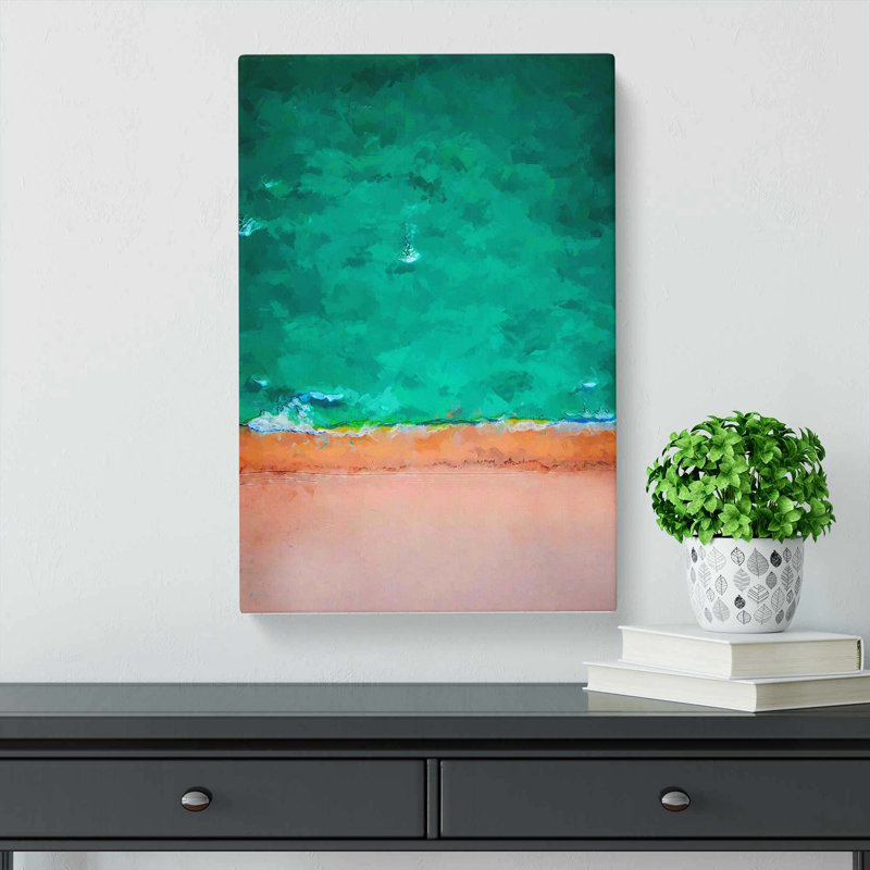 South Beach View In Miami Florida In Abstract - Wrapped Canvas, 91cm H x 60cm W x 3cm D