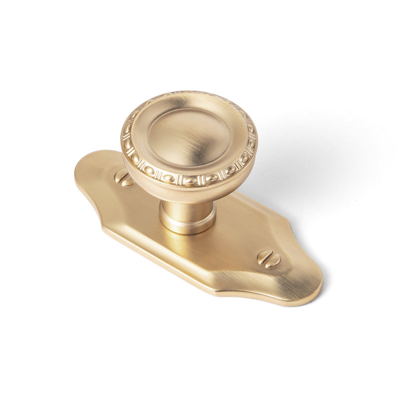 Poignée champignon 1,3 po de diamètre avec plaque arrière (G023), Bronze champagne