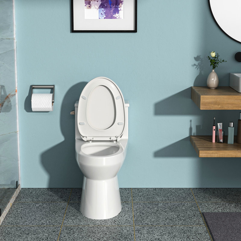 Toilette en céramique élégante avec chasse d'eau efficace - économise l'eau et la performance énergétique améliore l'hygiène de la salle de bain
