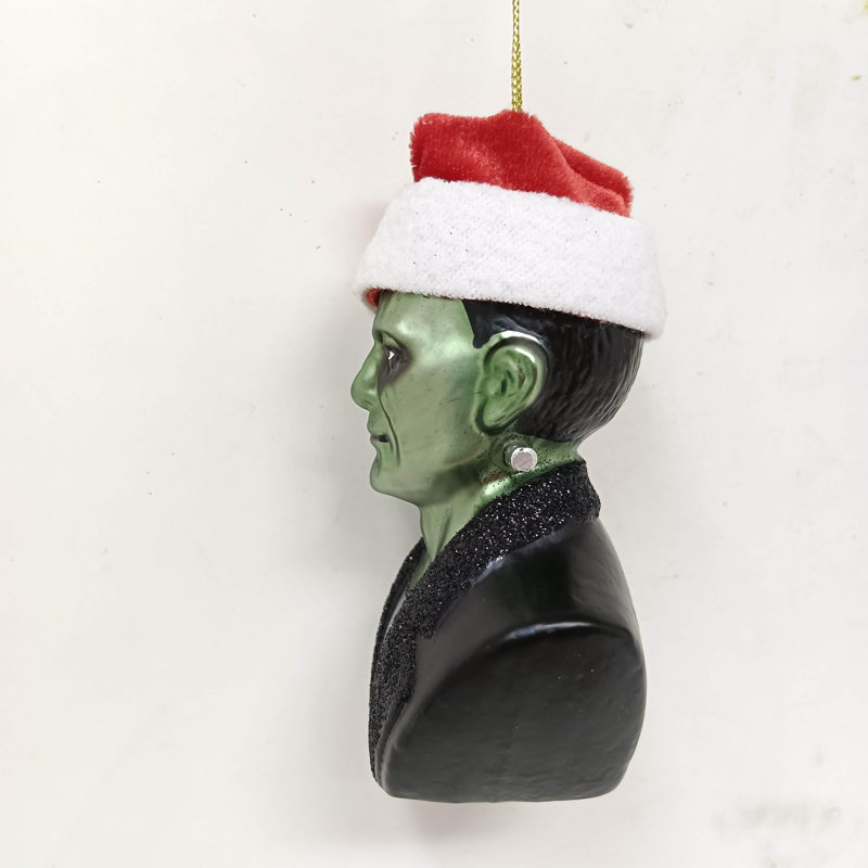 Ornement de Noël en verre Frankenstein Santa