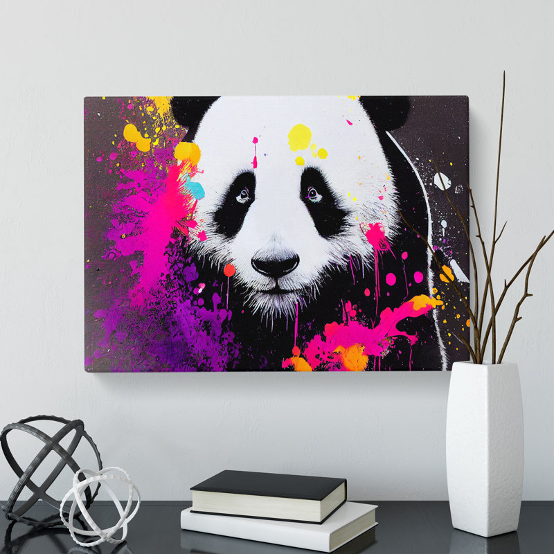 Panda Splash Vol.4 Abstract - Wrapped Canvas Print, 50cm H x 76cm W x 3cm D