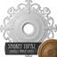 Médaillon de plafond Endurathane Orléans, P 38 3/8 po x P 6 5/8 po x P 2 7/8 po (convient aux auvents jusqu'à 8 1/4 po), finition craquelée topaze fumée peinte à la main-29061904