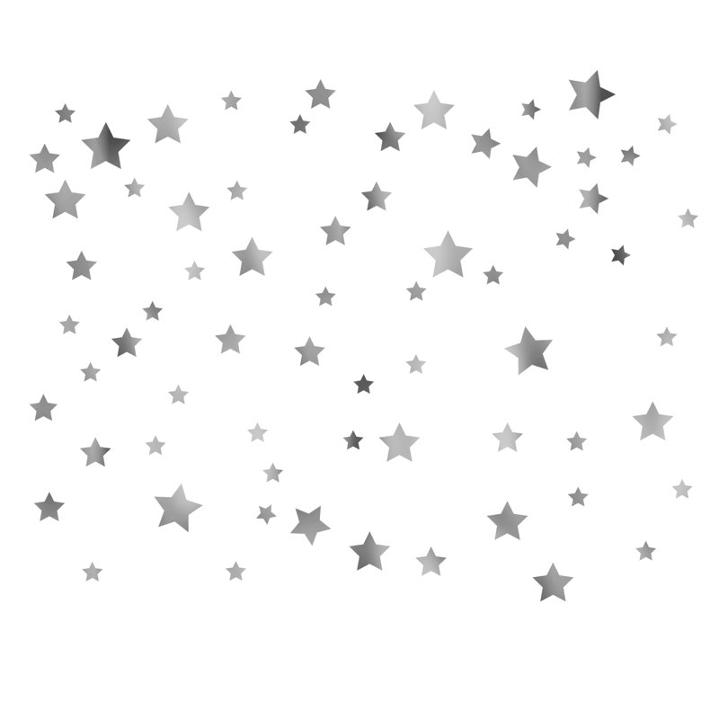 Alberta Wall Sticker, Silver Metallic, Single