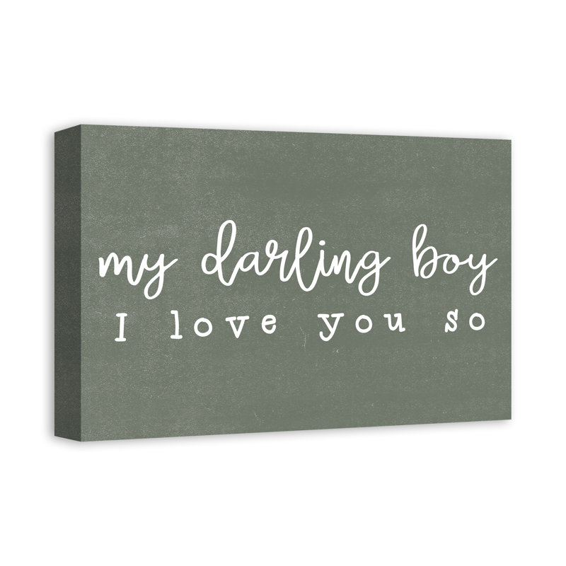 «My Darling Boy», reproduction sur toile, H 12 po x l 18 po