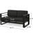 Bay Mp1 Aluminium In Dark Gray - Backyard Relaxation, 56.53 In. Depth, 27.15 Width, 41.96 Lb Weight Build, Deep X Wide 25.26 High,