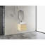 Meuble-lavabo de 24 po avec lavabo d'art en céramique, porte simple à fermeture en douceur, emballage Kd, contreplaqué - design contemporain, gain de place, utilisation silencieuse, bords arrondis, matériau 24 po avec base à vasque 1-130094212