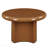 Modern Round MDF Side Table with Glossy Finish Pedestal Base