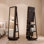 Armoire à bijoux pivotante à 360 ° avec miroir de maquillage intérieur, miroir pleine longueur avec rangement pour bijoux
