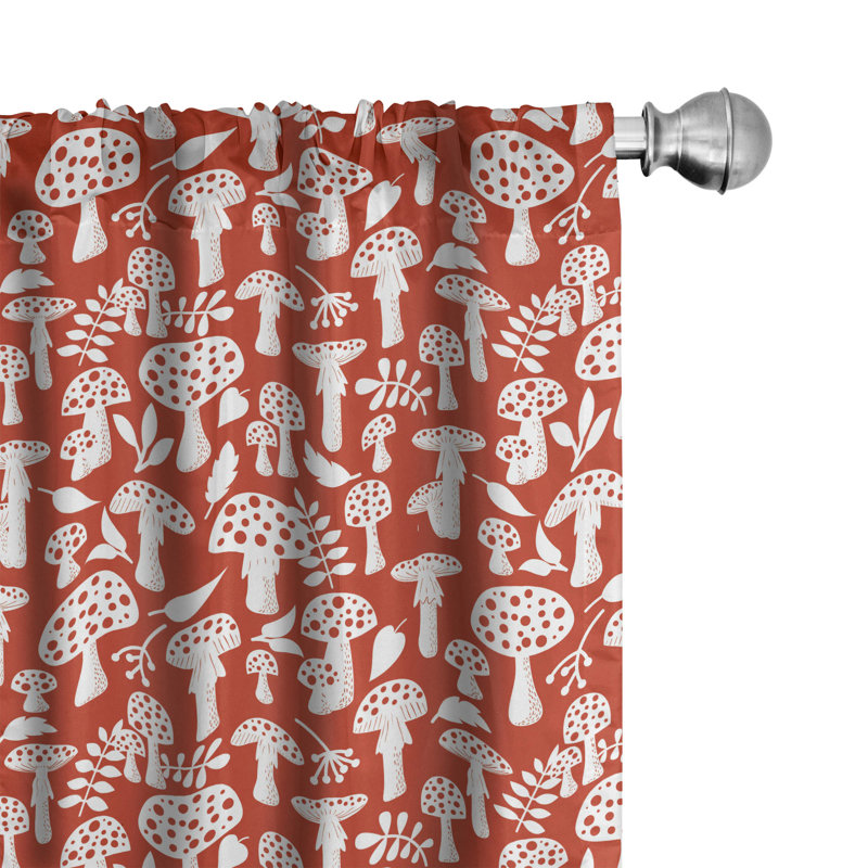 Mushroom Semi-Sheer Rod Pocket Sliding Panel, 28" x 95"