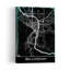 «Bellingham Dark Map Contemporary City», reproduction d'art murale-1784577244