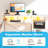 Nergui Home Office Computer Desk with Power Outlet,LED Lights & Adjustable Shelf-1898342585