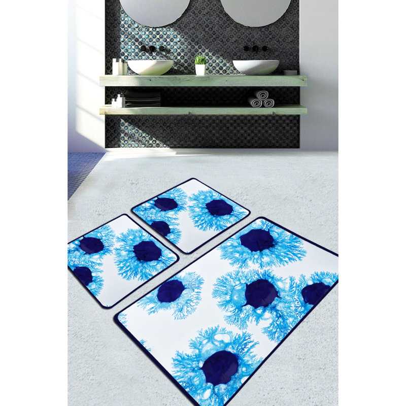 Ensemble de tapis de bain 3 pièces Floral