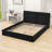 Queen Wooden Upholstered Platform Bed with Headboard-1912321868