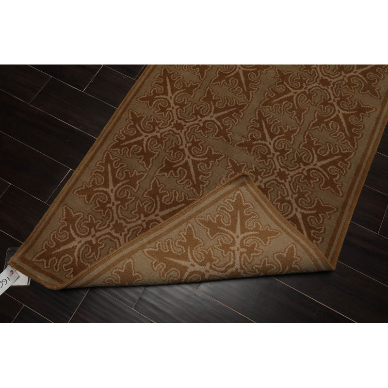 Eulamae One-of-a-Kind Rectangle 3'1'' X 12' Wool Area Rug in Brown
