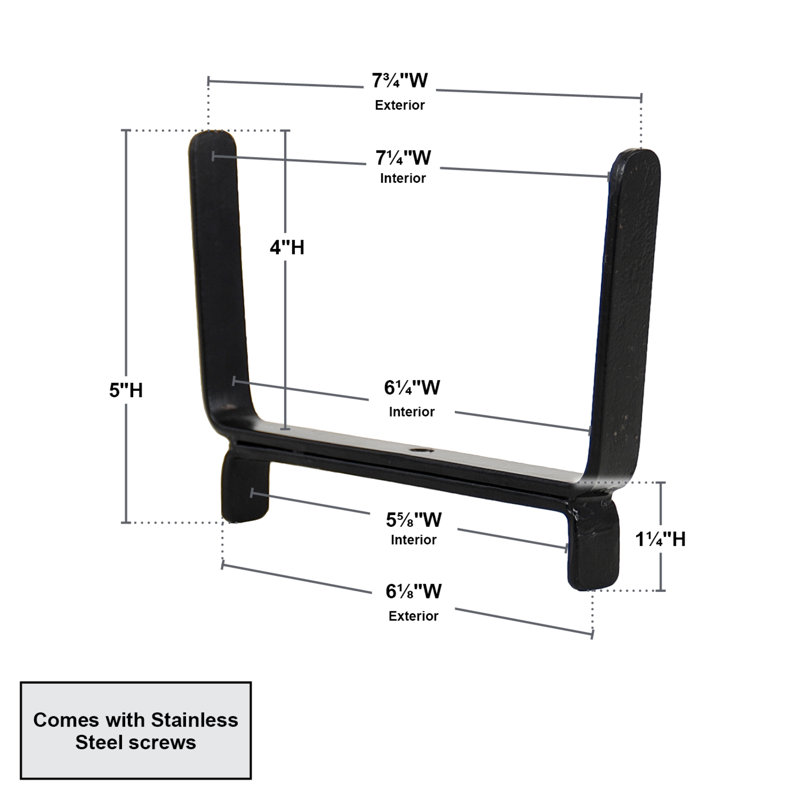 Black Wrought Iron Deck Rail Flower Box Brackets