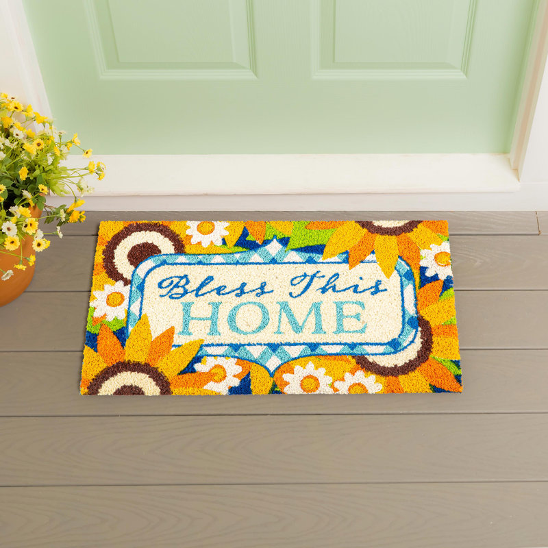 Bless this Home Sunflowers Mat