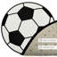 Tapis de jeu rond antidérapant à motif de ballon de soccer de 30 pouces - Tapis doux pour enfants et bébés
