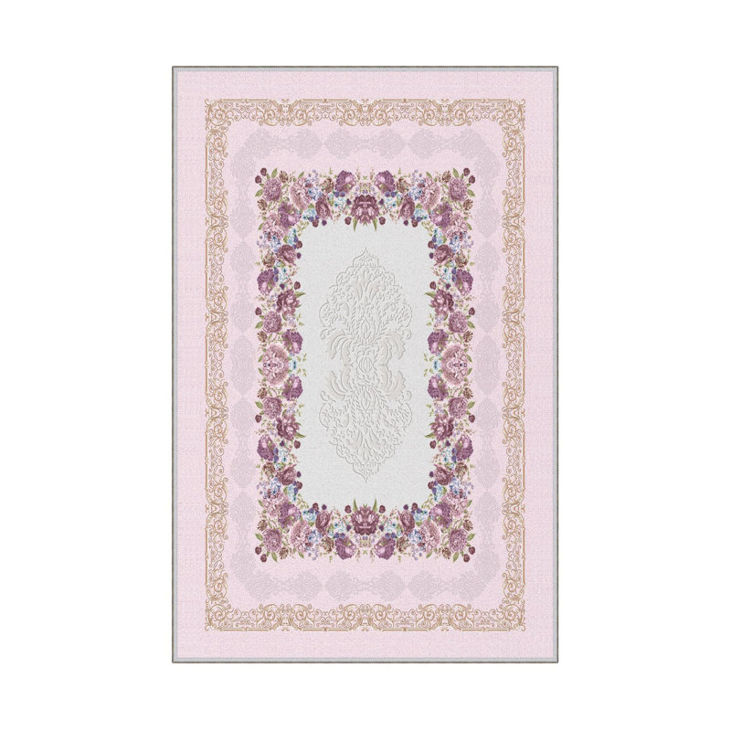 Premium Hall Carpet, 2.6 x 4.9 Feet, 100% Polyester, 650 gr/m² | Antibacterial, Non-Slip PVC Dot Underside, 0.3 in Pile Height | Machine Washable, 3D Digital Print, Durable & Stylish for Home Décor