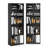 Furinno JAYA Book Shelf Set of 2, 5-Tier Bookshelf, Bookcase, with Adjustable Shelf, 9.5 x 24.5 x 71, for Home Office, Living Room, Black-119191275