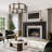  Sabine Contemporary Wood Fireplace Mantel Surround 56" x 42" Opening - 80" x 54" Overall - Black Paint on Poplar-557557868-557557859