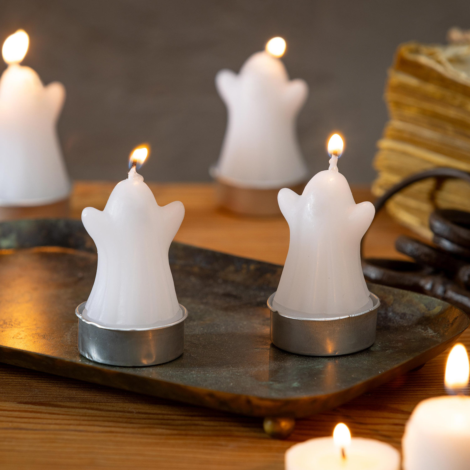 Ghost Tealight Candle Set