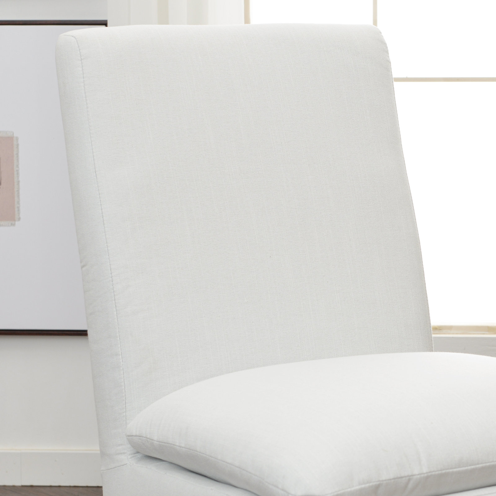 Keaton Linen Side Chair, Ivory