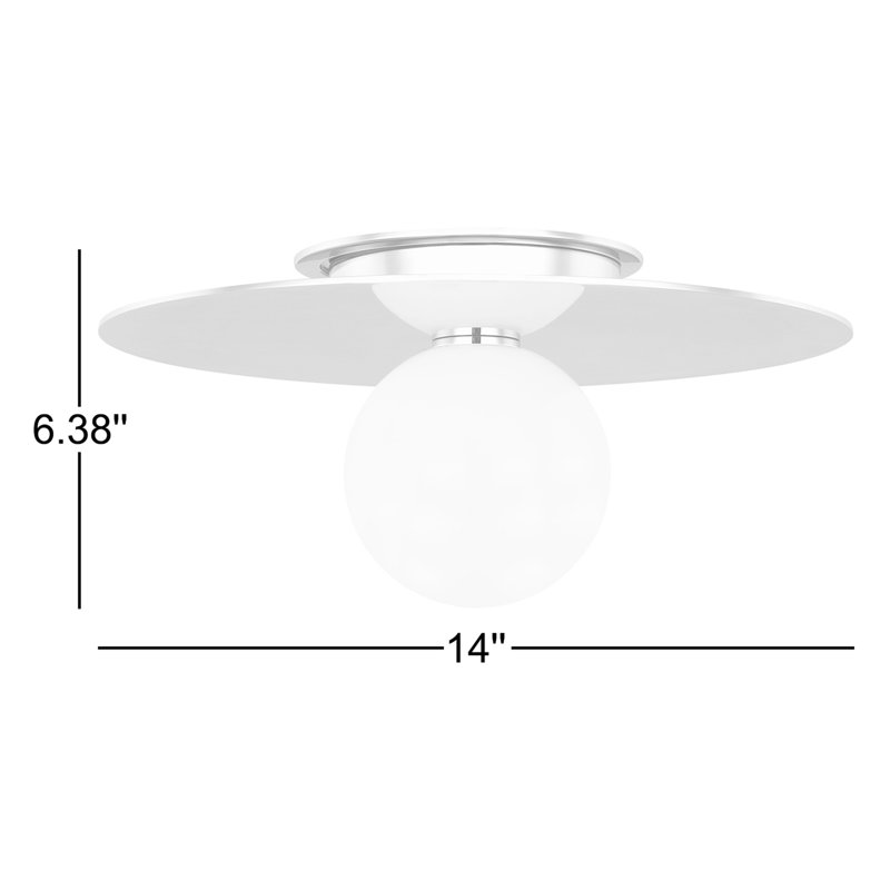 Nodes 1 - Light Flush Mount, Polished Nickel