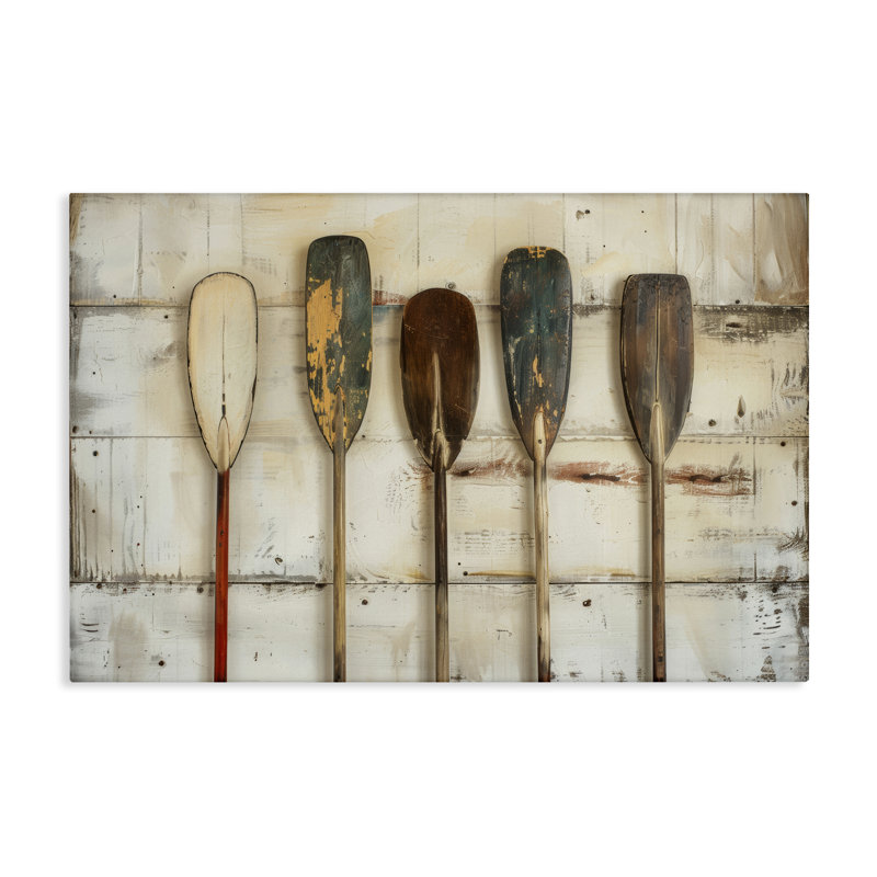  Art mural sur toile Rustic Oar par Arlington Prints, H 16 po x l 24 po