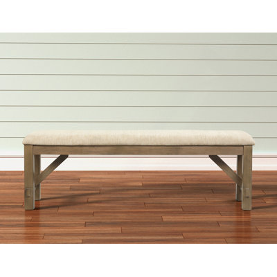 Wood Fabric Upholstered Dining Bench