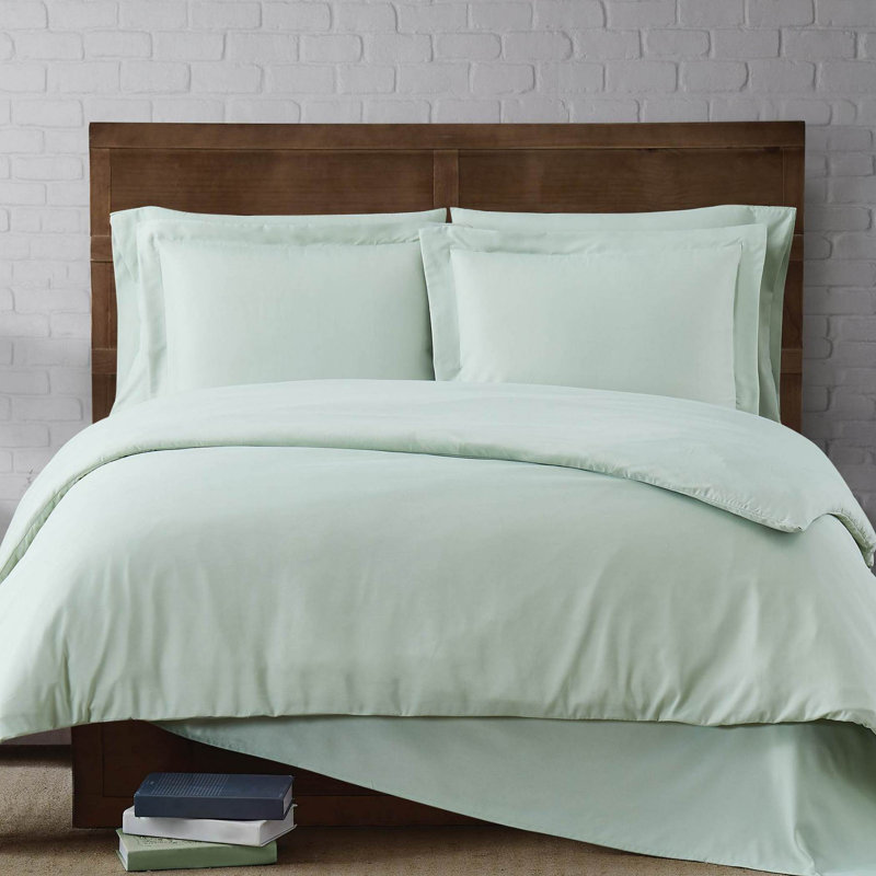 Ensemble de housse de couette Everyday, Housse de couette pour très grand lit et 2 très, Sauge