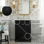 Meuble-lavabo autoportant de 24 po avec lavabo en céramique, meuble-lavabo rétro français avec séparateurs de tiroirs et organisateurs de porte-228585895
