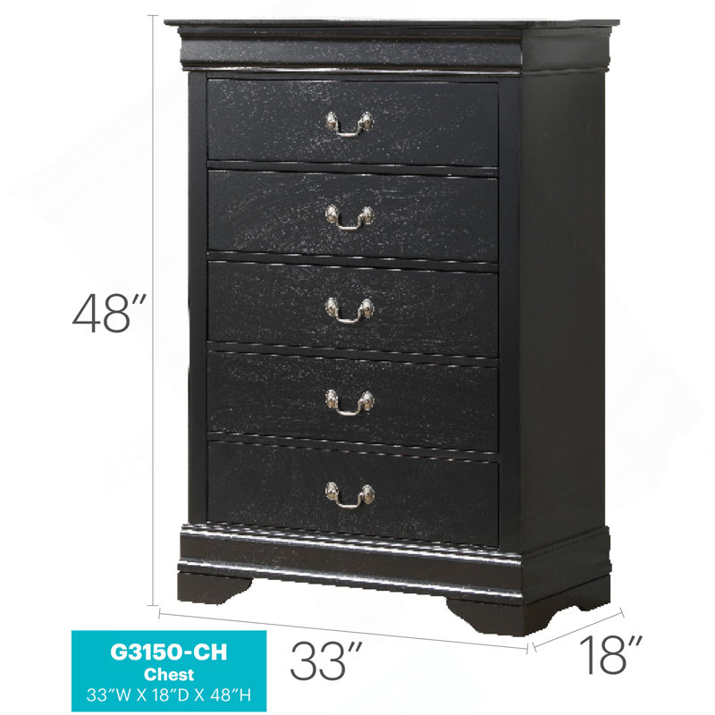 Charmant coffre de rangement traditionnel noir