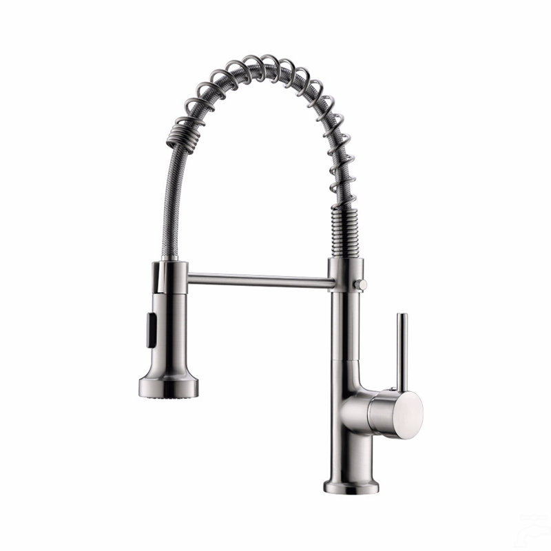 Kitchen Faucet With Pull Down Sprayer, Single Handle Single Lever Kitchen Sink Faucet