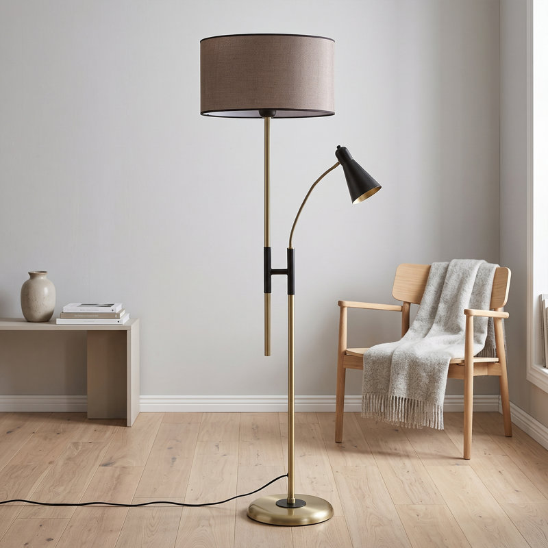 Lampe sur pied en osier Solana
