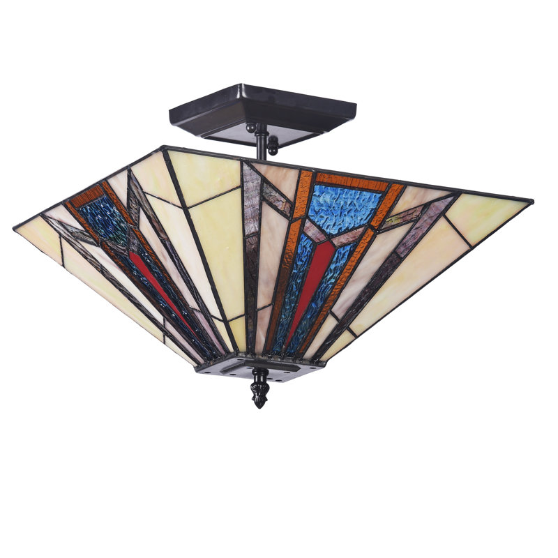 Harlow Glass Semi Flush Mount