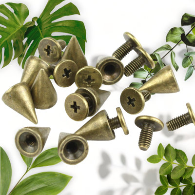 Bronze Bullet Cone Spike and Stud Set - 50 Pairs