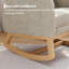 Chaise berçante douce avec fauteuil d'appoint et poches latérales confortables-839916777